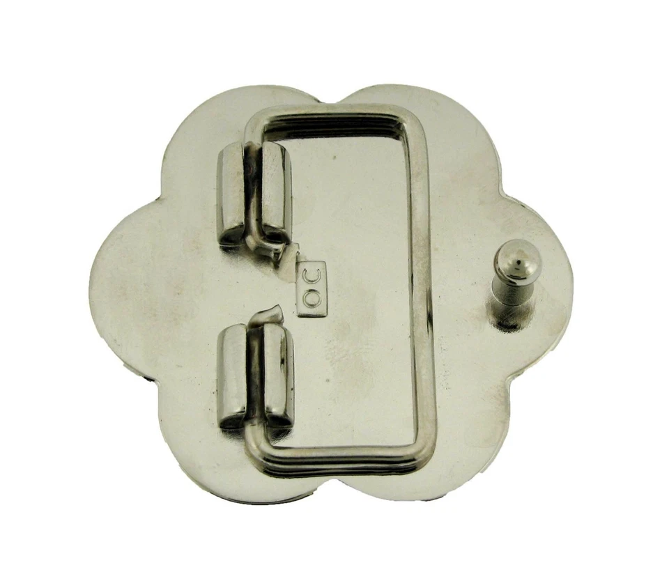 Pin Belt Buckle for Men's 1.25" 1 1/4" Inch Belt Blue Flower Western Cowgirl New - Image 2 of 4