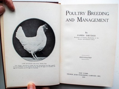 Poultry Breeding And Management by James Dryden 1923 [Lot 107]