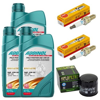Inspektion 3L Öl Set Ölfilter Zündkerzen für Aprilia RS 660 RS660 ZD4 2020-2025