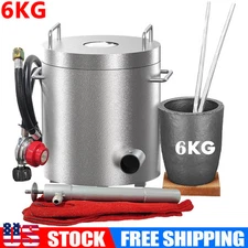 6KG Propane Melting Furnace Kiln Kit Smelt Scrap Metal Gold Silver Copper 2372°F