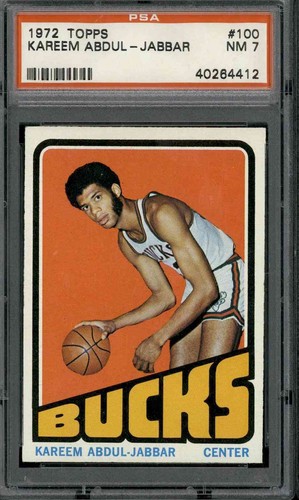 1972 Topps #100 Kareem Abdul Jabbar - PSA 7