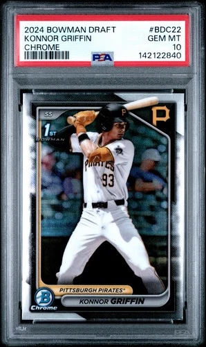 2024 Bowman Draft Chrome #BDC-22 Konnor Griffin RC PSA 10 Gem Mint 1st Bowman