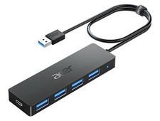 Acer USB Hub 4 Ports, Multiple USB 3.0 Hub, USBA Splitter for Laptop W Type C