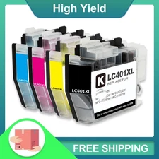 4pk LC401 LC401XL Ink Cartridges for Brother MFC-J1010DW MFC-J1012DW MFC-J1170DW