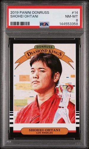 2019 PANINI DONRUSS #14 SHOHEI OHTANI PSA 8