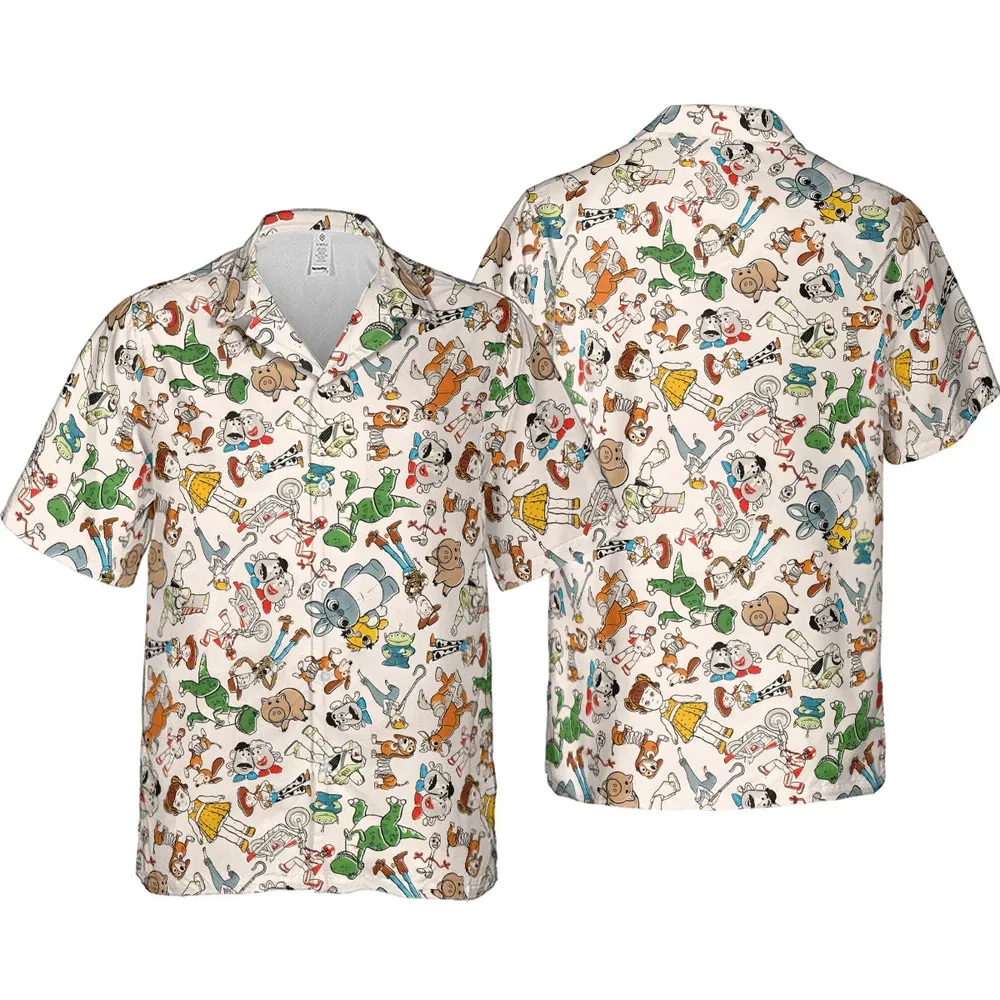 Toy Story Toss Pattern Hawaiian Shirt, Gift For Her, Gift For Cartoon Lovers