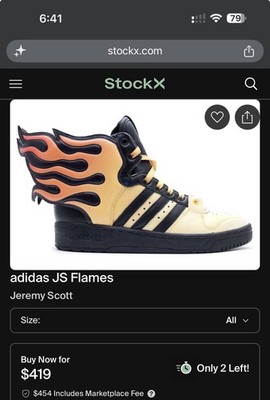 adidas Jeremy Scott JS Flames High Top Leather Sneakers Yellow Black Orange