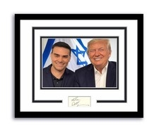 Ben Shapiro Autographed Signed 11x14 Framed Photo with Trump Israel Flag ACOA