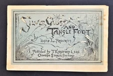 antique KINGSFORD STARCH ad STORY BOOK proudfit SILVER GLOSS and TANGLE FOOT