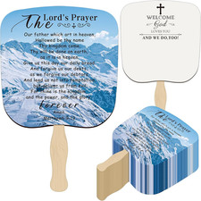 25 Pcs Church Fans Christian Gift Inspiration Bible Verse Hand Fans Bulk for Chu