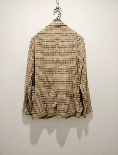 AURALEE 2018SS Silk Summer Tweed Check Jacket Size 3 A8SJ01TW Used image 3
