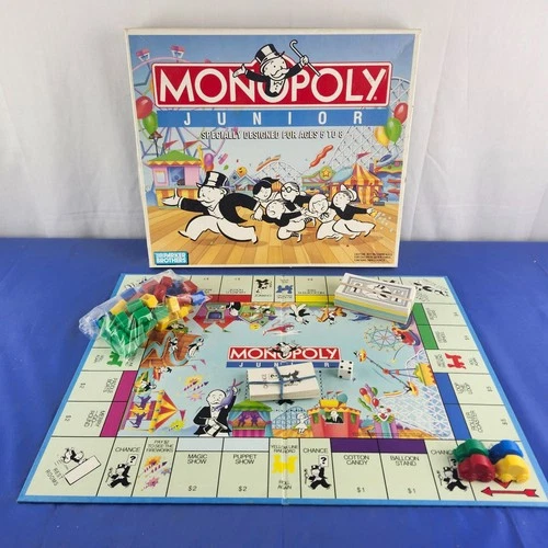 1990 Monopoly Junior Jr. Parker Brothers Complete Board Game Vintage Original
