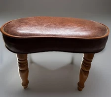 1960’s Kidney Bean Shaped Vinyl Foot Stool VINTAGE very cool piece of history