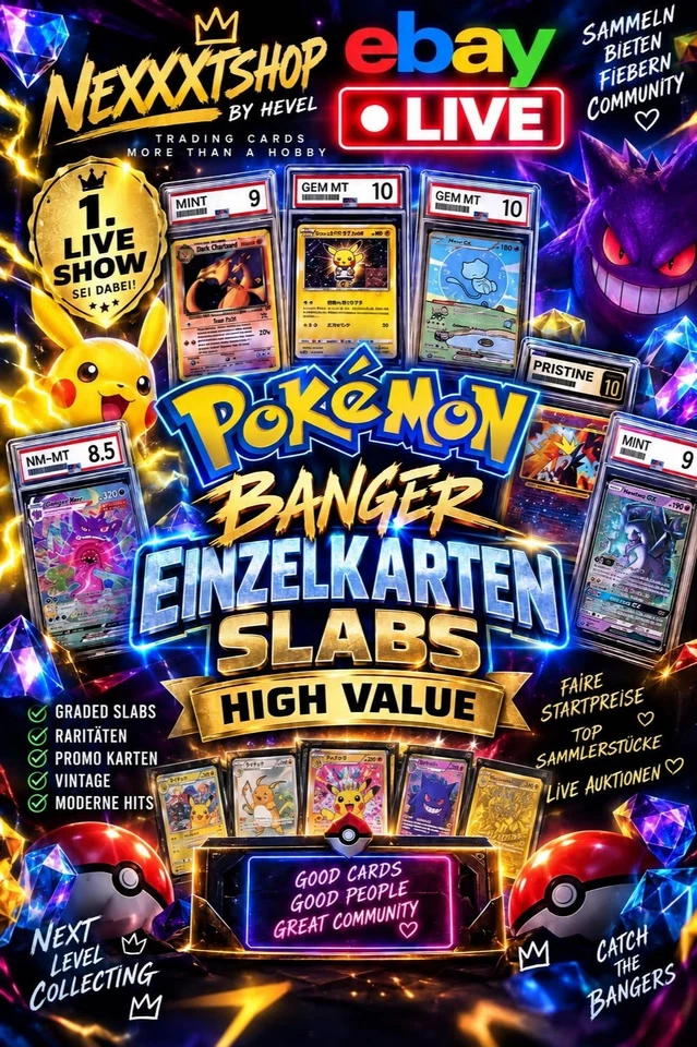 1. Pokemon Show auf eBay, seid Lieb.. Banger Einzelkarten, Slabs, Seald