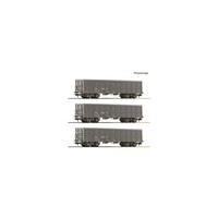 Roco 6600203 3 Piece Set: Open Goods Wagons, Sncf New In Ovp