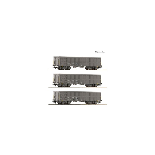 Roco 6600203 3 Piece Set: Open Goods Wagons, Sncf New In Ovp-image