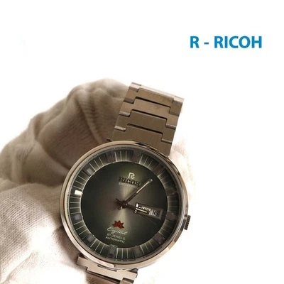 Montre vintage japonaise pour homme, Ricoh automatique, boîtier en argent,... - Photo 1/4