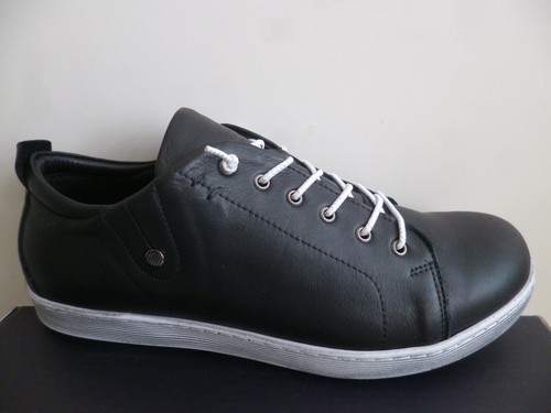 Andrea Conti Damen Slipper Sneakers Halbschuhe Schuhe Leder schwarz 0347891 - Bild 8 von 9
