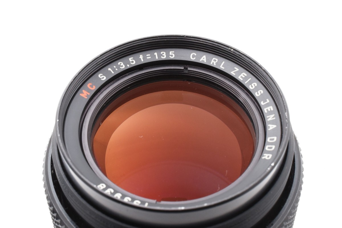 Excellent-] Carl Zeiss Jena Ddr Red MC S 135mm F3.5 MF Lens