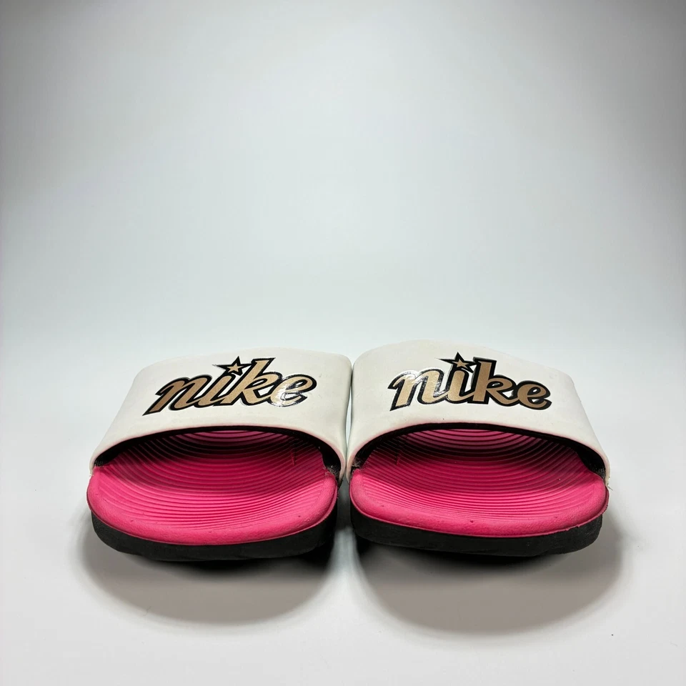 Sandalias Nike Niñas Kawa Slide Punta Abierta Blanco Rosa Slides DN3970-100 Juvenil Talla 6 Foto 3 de 4