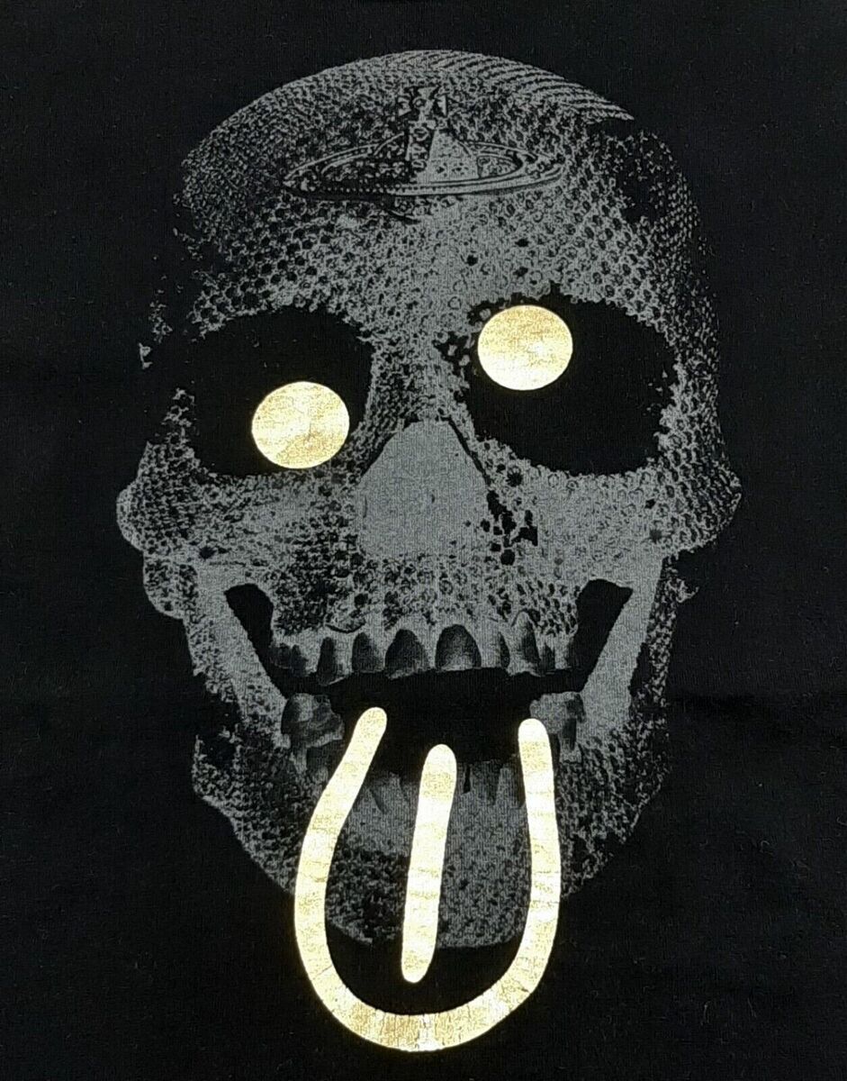 Vivienne Westwood MAN t-shirt Skull print orbs Gold Unisex Vivienne Westwood MAN t-shirt Skull print orbs Gold Unisex