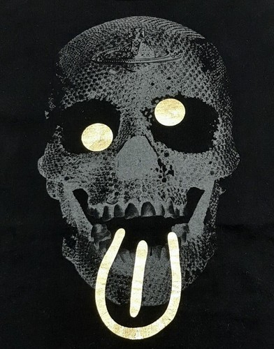 T-shirt uomo Vivienne Westwood stampa teschio sfere oro unisex taglia 44 nera in perfette condizioni - Foto 2 di 10