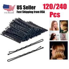 Bobby Pins 2 inch Black Hair Pins Grips Clips Wave Salon Styling Pin (120~240)