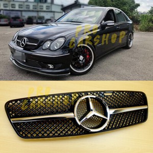 Mercedes Benz C Class W203 Gloss Black Front Grille 01 07 C200 C240 C280 C320 Ebay Mercedes Benz C Class W203 Gloss Black Front Grille 01 07 C200 C240 C280 C320 Ebay