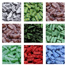 Rutkovsky 111-95012 Celtic Block Pressed Beads Czech Glass 15x5mm Size 10g Pack