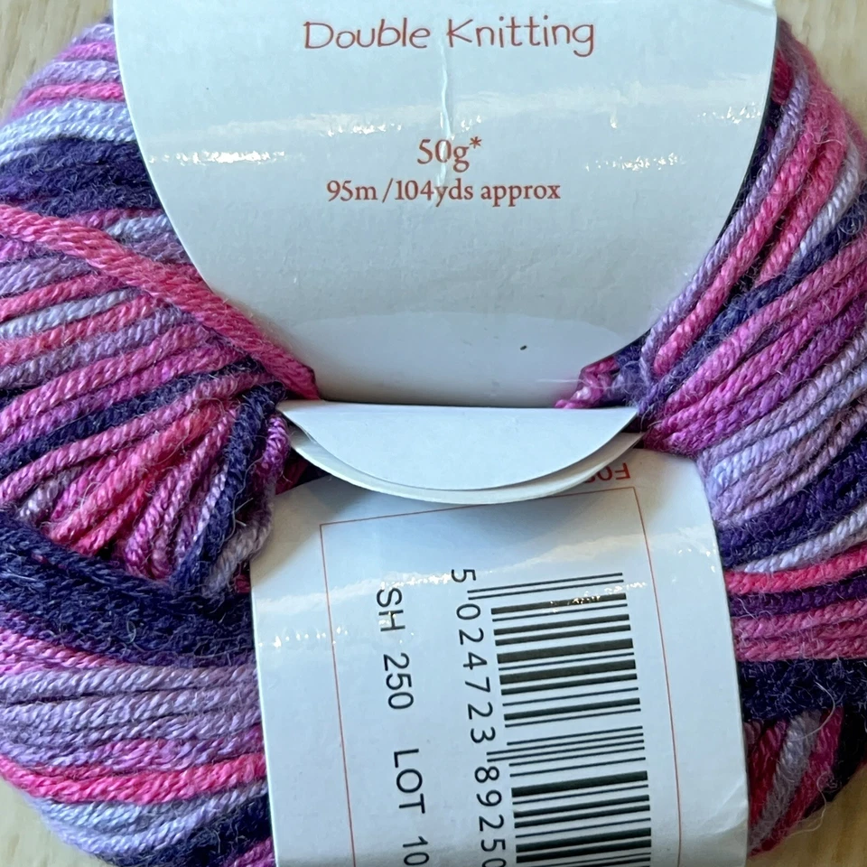 Sirdar Snuggly Bamboo Wool DK Yarn Purple Pink 148  50g 104 Yds Each LOT/2+ - Image 4 of 4