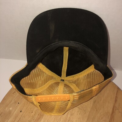 Casquette Trucker Vintage ACE ELECTRIC COMPANY Années 70/80 - Noir Et Jaune - Snapback