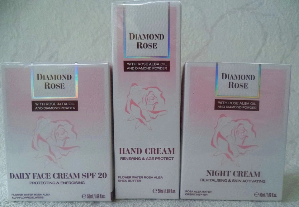 Set: BioFresh, Daily&Night Face and Hand creams with rose oil and diamond powder - Image 2 of 3