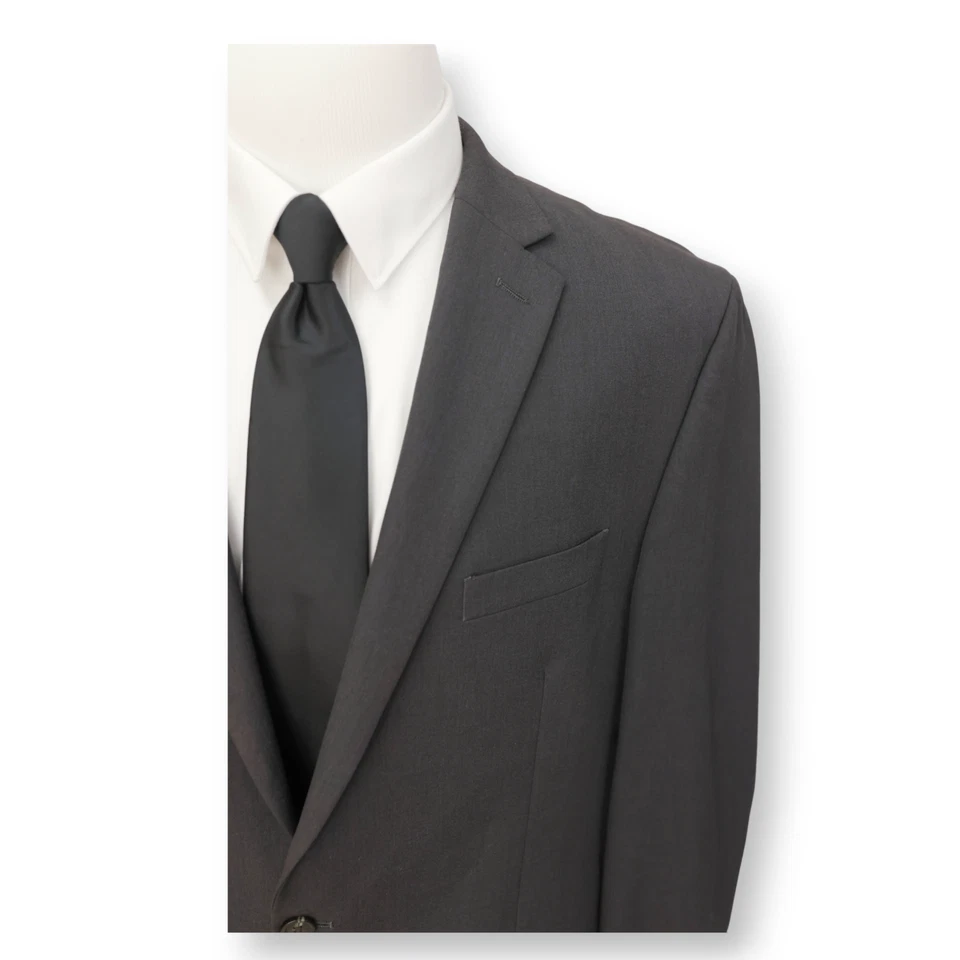 CHAPS Abrigo Deportivo Sólido Gris Carbón Dos Botones Traje Chaqueta Blazer 48 L Foto 2 de 4