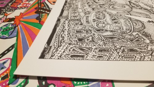 David Welker SUNSET BUS LETTERPRESS ART PRINT SIGNED #ED/100 MINT SOLD OUT Maze - Picture 4 of 5