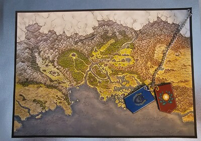 Eiyuden Chronicles Hundred Heroes  Custom Made Cloth Map of the lands of Allraan