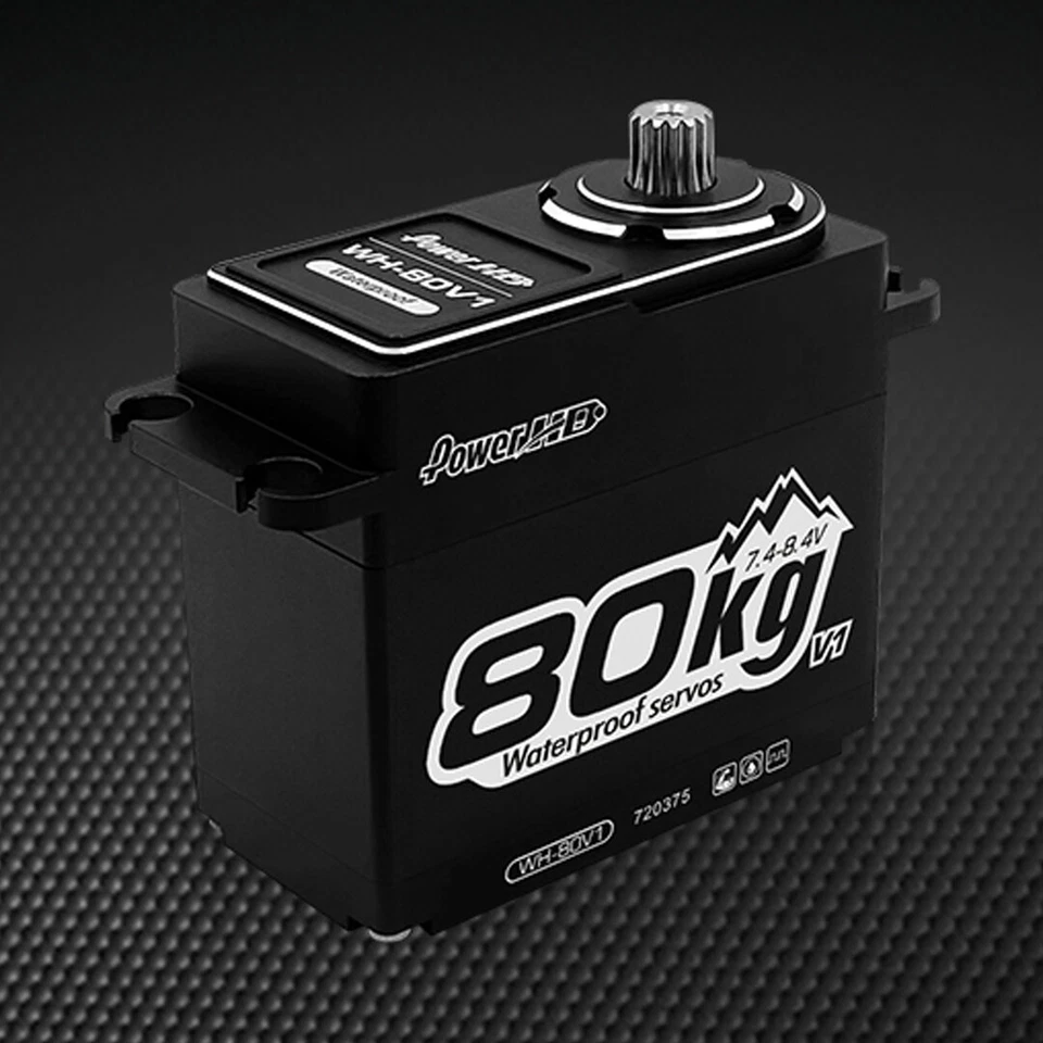 POWER HD WH-80V1 80KG High Torque 1111.0 oz / 0.16 Steel Gear 1/5th-1/6th Servo - Image 1 of 4