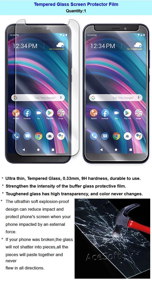 Первоклассный реальный тонкий закаленное стекло протектор экрана пленка для Blu View 3 B140DL США - Изображение 3 из 4