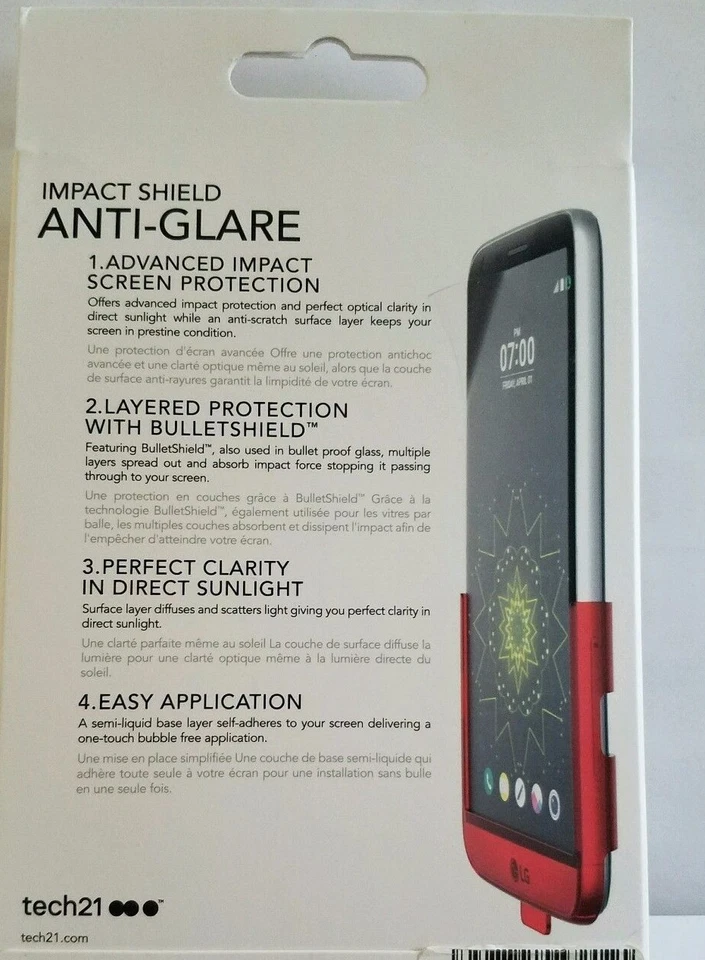 New Original Tech21 Screen Protector Impact Shield Anti-Glare for LG G5 -! - Image 2 of 2