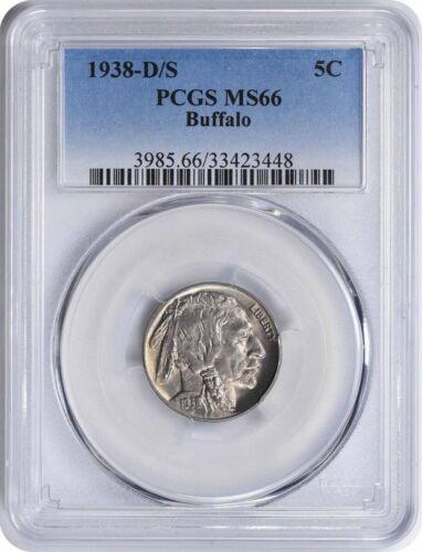 1938-D/S Buffalo Nickel MS66 PCGS - Picture 1 of 2