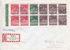 Einschreiben Berlin Markenhaftblatt 5 12 Werte Sonderst. Kieler Woche 1975