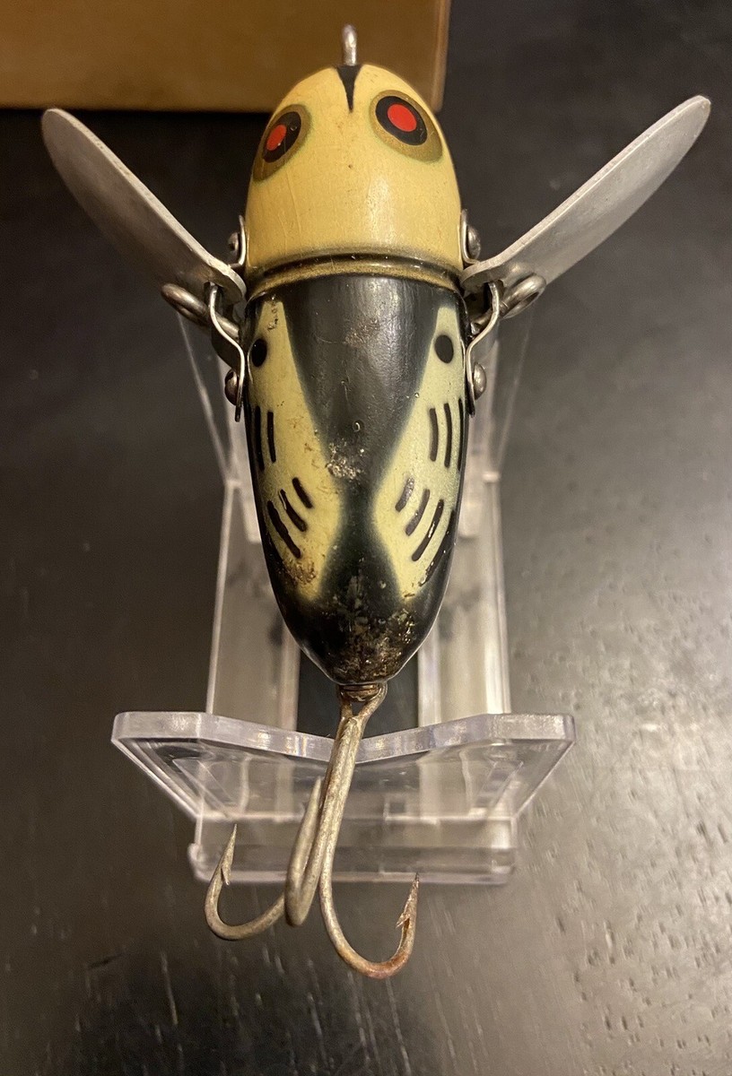 ＨEＤＤ ON クレージークローラー2120ＢWＨ ANTIQUE HEDDON CONETAIL CRAZY CRAWLER FISHING LURE #2120 BWH
