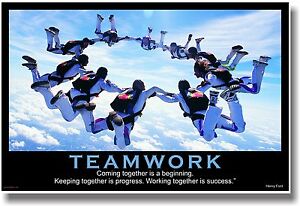 NEW Motivational TEAMWORK POSTER - Henry Ford Quote ...