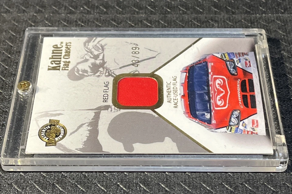 NASCAR Kasey Kahne / Gear RED used FLAG Chasers 2007 CARD #43 FC9 in seal CASE - Image 4 of 4
