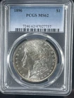 1896 Morgan Silver Dollar MS62 PCGS / Toning Starting