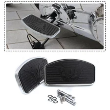 Black Front Rider Floorboards Foot Pegs For Harley Touring Electra Glide Softail
