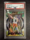 2024 Panini Select - Concourse Bo Nix #30 Green & Yellow Shock Prizm (RC) PSA 10