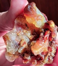 Vintage 1970s Deer Creek Arizona Fire Agate Quartz Crystal Rough 7.7 Ounces