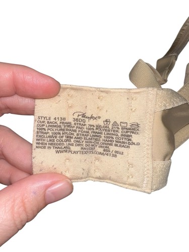 Playtex #4138 Side Smoothing Underwire Bra 36DD Beige - Picture 5 of 7