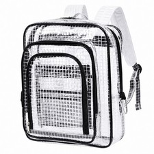 17-Inch Clear Tool Backpack Dust-Resistant for Workshops, Technicians