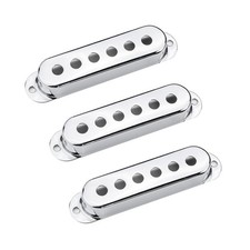 3PCS 50/50/52mm Copper Single Coil Pickup Covers, Silver